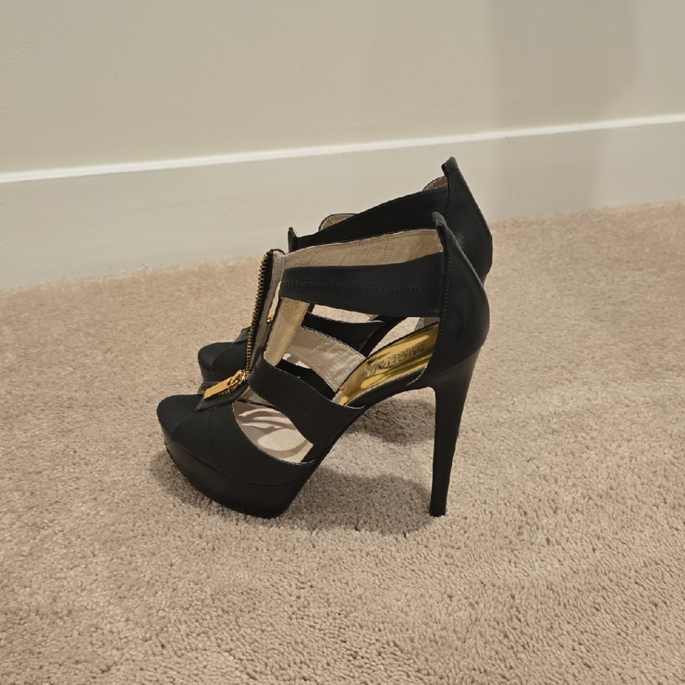 Michael Kors Black and Gold Heels